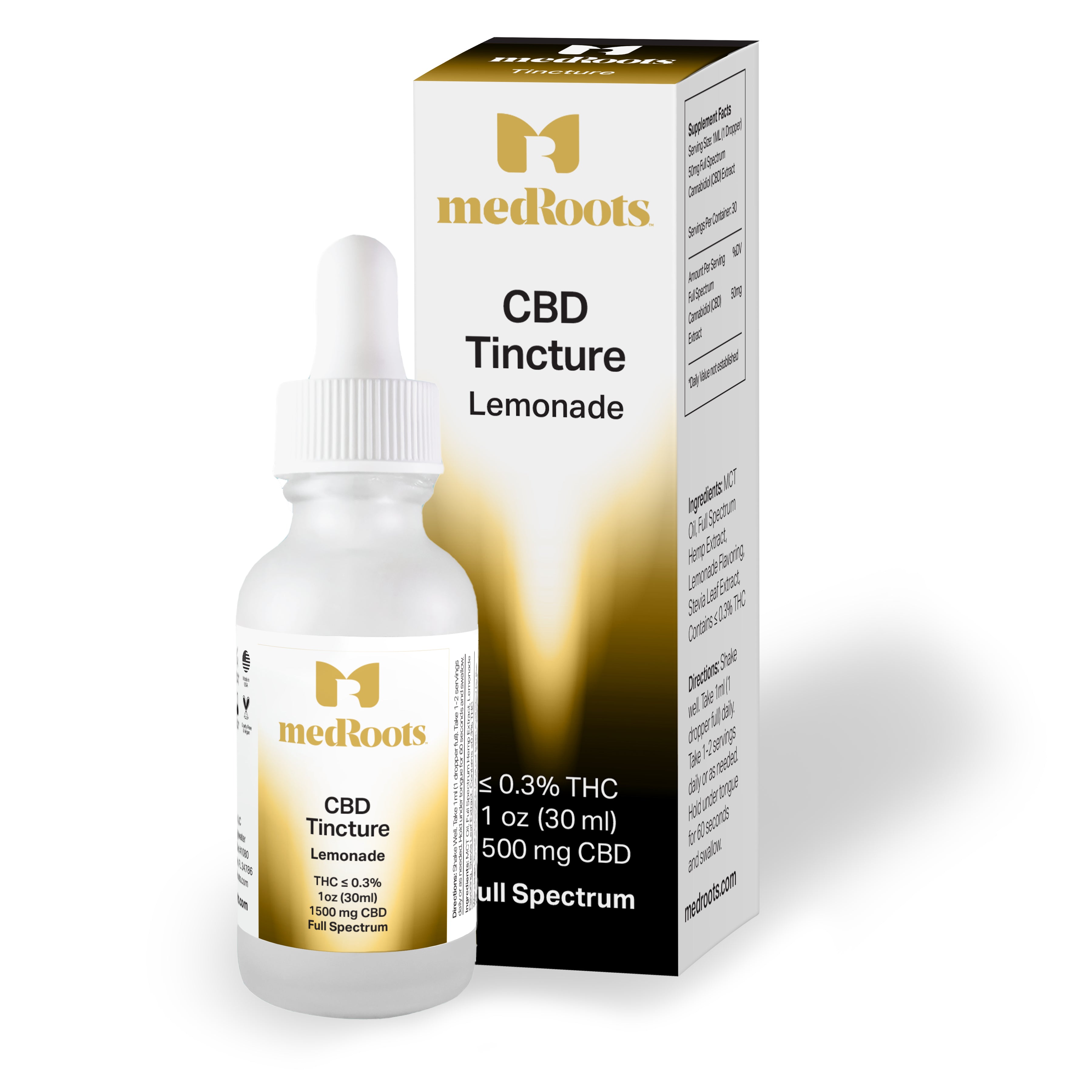 MedRoots » Buy CBD Lemonade 1500mg Full Spectrum Tincture